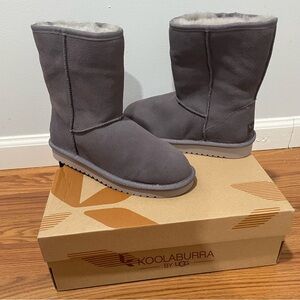 Koolaburra by UGG Koola Short Rabbit Grey Suede Fur Boots Womens Size 7  new